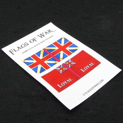 28mm, Flags of War, AWI: British Colours of Loyalist Militia (Make Your Own)