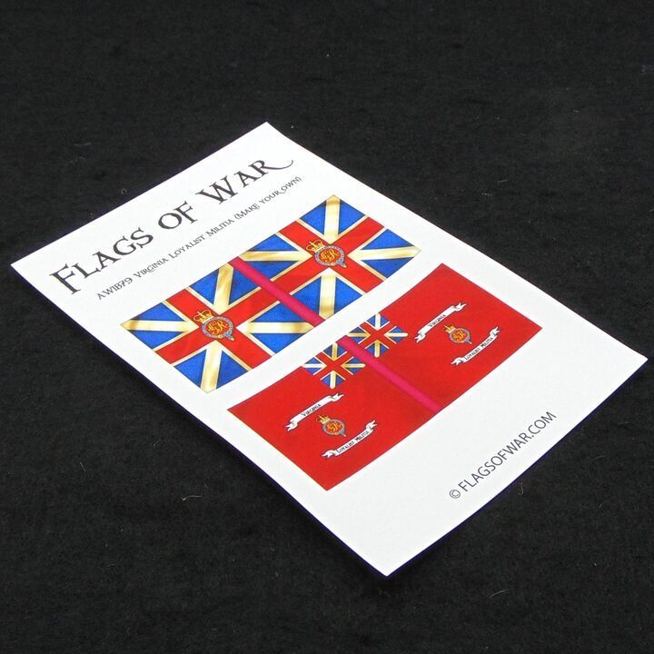 28mm, Flags of War, AWI: British Colours of Virginia Loyalist Militia (Make Your Own) 28mm, Flags of War, AWI: British Colours of Virginia Loyalist Militia (Make Your Own)
