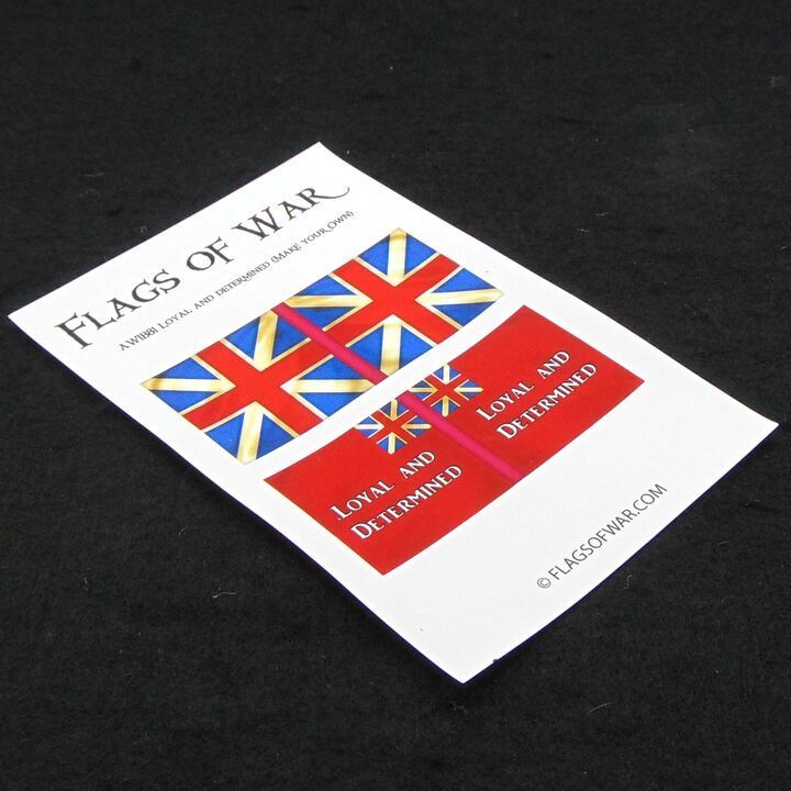 28mm, Flags of War, AWI: British Colours of Loyalist Militia (Make Your Own)
