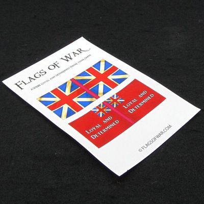 28mm, Flags of War, AWI: British Colours of Loyalist Militia (Make Your Own) 28mm, Flags of War, AWI: British Colours of Loyalist Militia (Make Your Own)