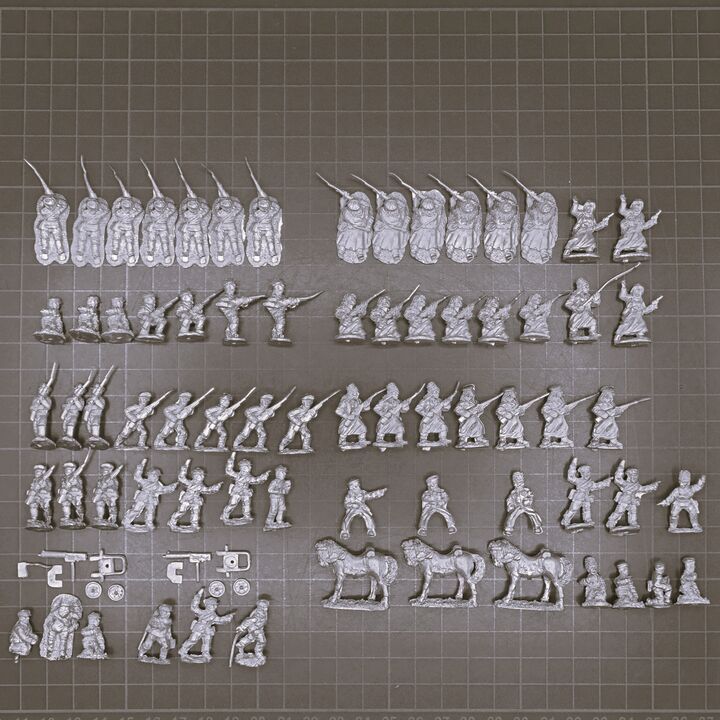B&B Miniatures, RCW - Infantry, HMG's & Command