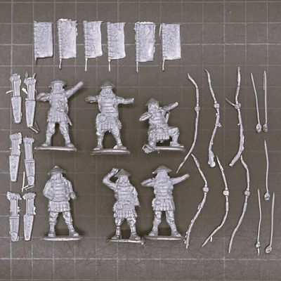 Footsore Miniatures, Feudal Japan: Ashigaru with Bows