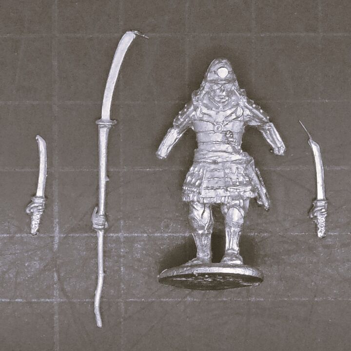 Footsore Miniatures, Feudal Japan: Samurai with Naginata & Katana