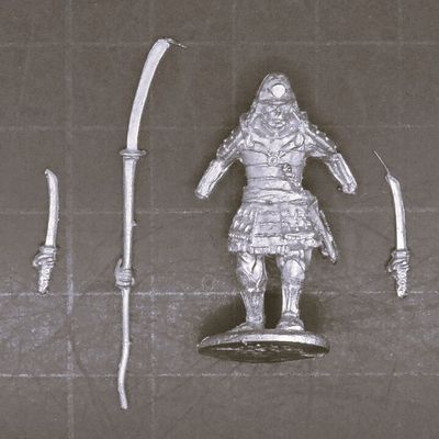 Footsore Miniatures, Feudal Japan: Samurai with Naginata & Katana