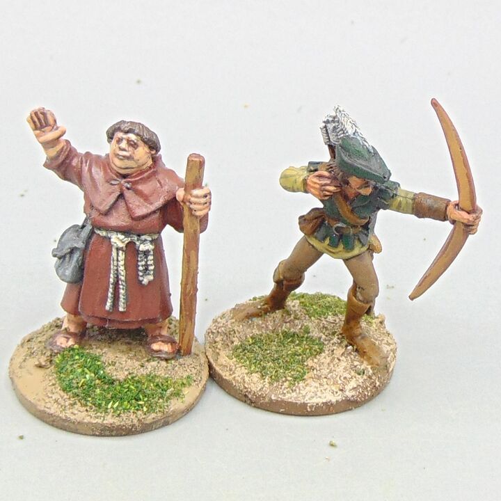 Grade D - Trent Miniatures - Medieval - Robin Hood & Friar Tuck