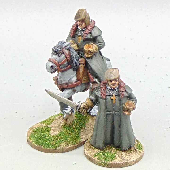 Grade C - Graven Image/Hoka Hey Miniatures - Border Reivers - Borders Bishop Mounted & Dismounted