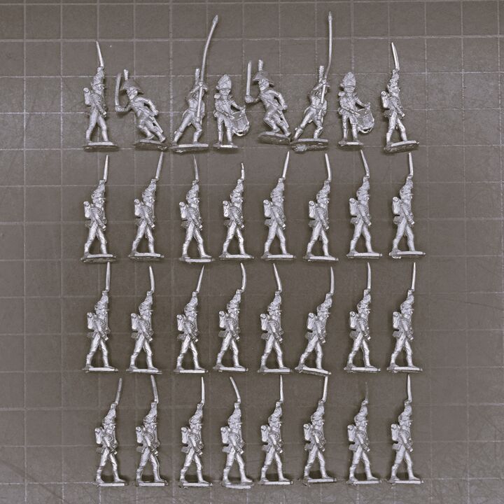 Minifigs, Napoleonic - British Fusiliers Unit in Bearskins