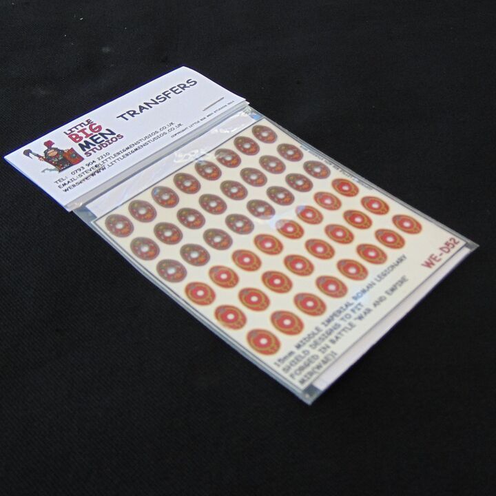 15mm, Littlebigman Studios, Ancient: Middle Imperial Roman Legionary Shield Transfers To Fit Forged in Battle 'War and Empire' Miniatures