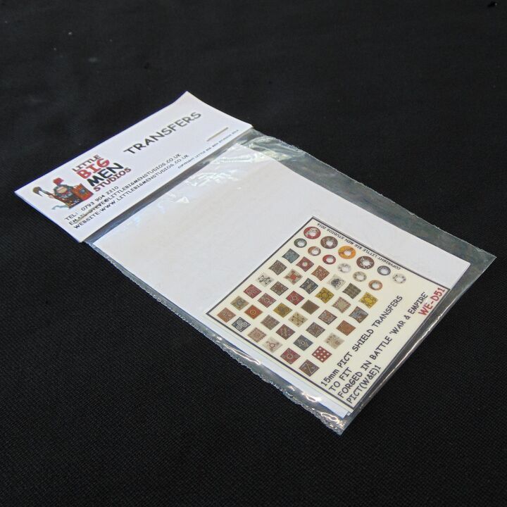 15mm, Littlebigman Studios, Ancient/Dark Age: Pict Shield Transfers To Fit Forged in Battle 'War and Empire' Miniatures