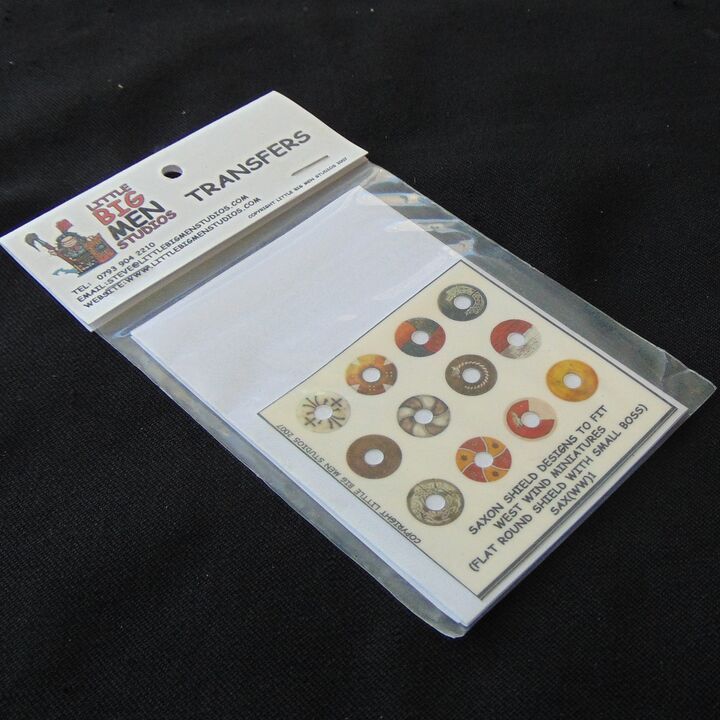 28mm, Littlebigman Studios, Dark Ages:  Saxon Shield Transfers for West Wind Miniatures