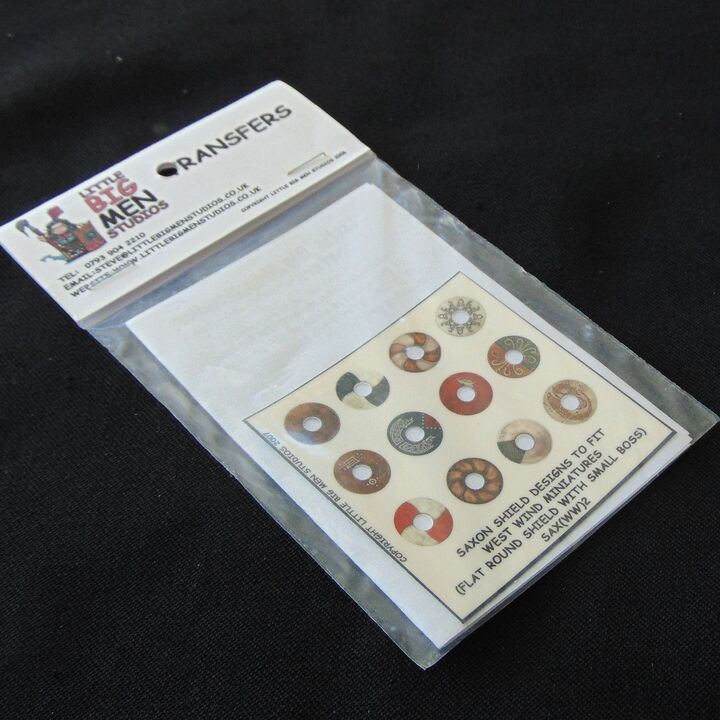 28mm, Littlebigman Studios, Dark Ages:  Saxon Shield Transfers for West Wind Miniatures