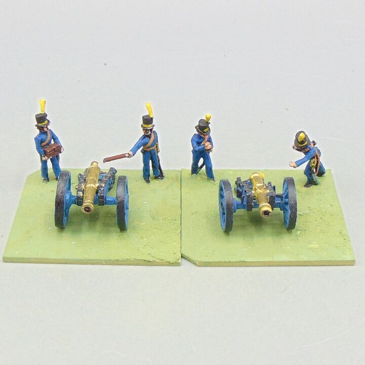 Grade D - Minifigs - Napoleonic - Swedish Field Guns & Foot Artillery Crew