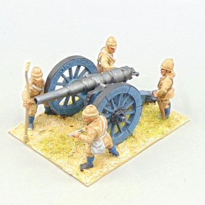 Grade C - Actual Size Miniatures/Wargames Foundry - Later Colonial - British 40lb Armstrong Field Gun & Crew Grade C - Actual Size Miniatures/Wargames Foundry - Later Colonial - British 40lb Armstrong Field Gun & Crew