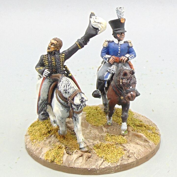 Grade D - Front Rank Miniatures - Napoleonic - Mounted Netherlands Commander, The Prince of Orange with ADC