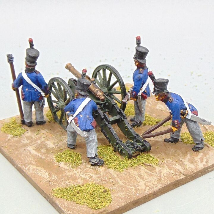 Grade D - Perry Miniatures - Napoleonic - Dutch Foot Artillery 6lb Field Gun & Crew