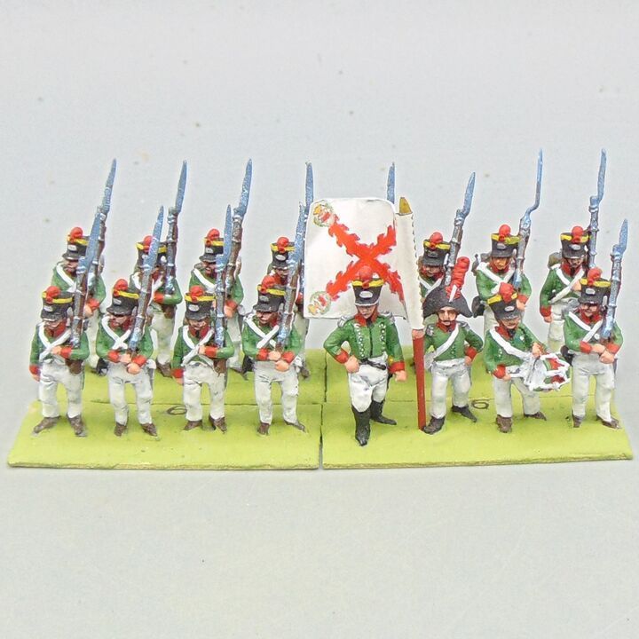 Grade C - Capitan Games - Napoleonic - Spanish Line Infantry Unit in Shakos