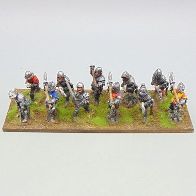 Grade D - Wargames Foundry - Late Medieval/WOTR - Dismounted Men at Arms