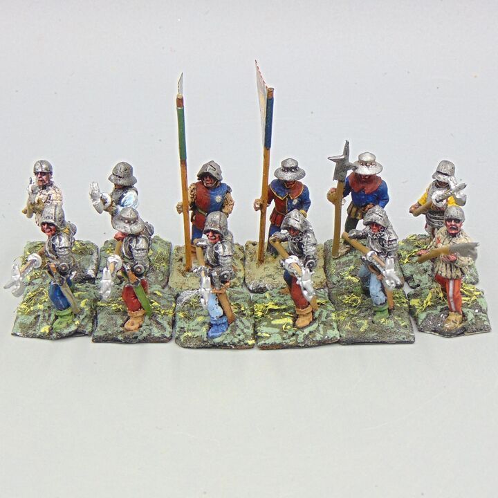 Grade D - Wargames Foundry - Late Medieval/WOTR - Halberdiers Unit