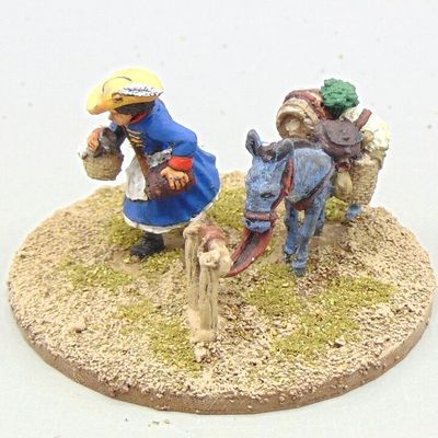 Grade C - Warlord Games - Napoleonic - French Vivandière with Donkey Grade C - Warlord Games - Napoleonic - French Vivandière with Donkey