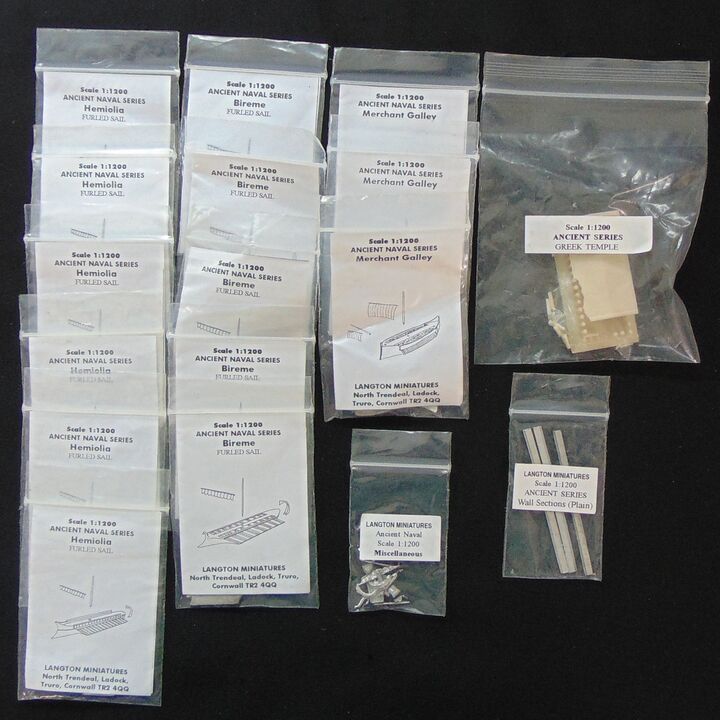 Langton Miniatures, Ancient - 1:1200th Naval & Buildings Collection