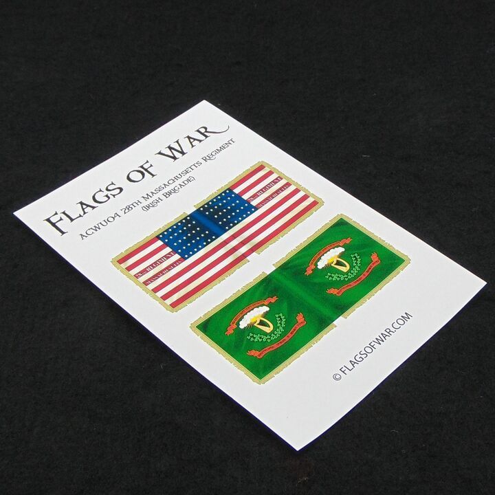 28mm, Flags of War, ACW: Union 28th Massachusetts Regiment (Irish Brigade)