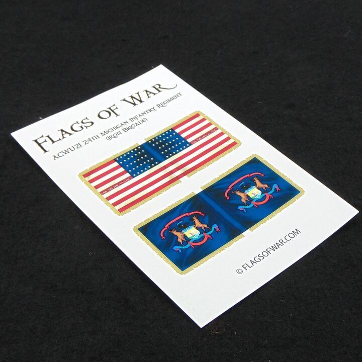 28mm, Flags of War, ACW: Union 24th Michigan Infantry Regiment (Iron Brigade)