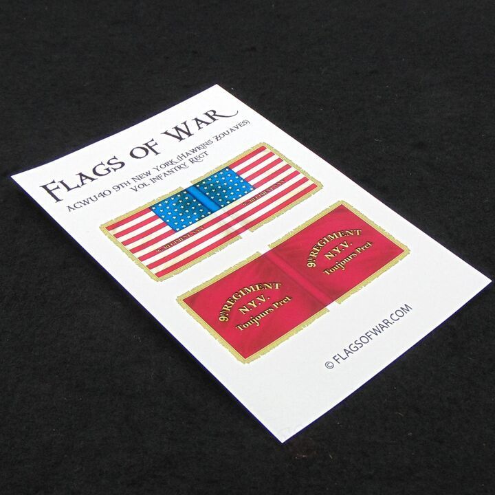 28mm, Flags of War, ACW: Union 9th New York Volunteer Infantry Regiment (Hawkins Zouaves)