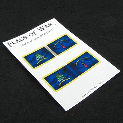 28mm, Flags of War, ACW: Confederate - Alabama State Flag 28mm, Flags of War, ACW: Confederate - Alabama State Flag