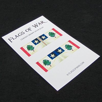 28mm, Flags of War, ACW: Confederate - Mississippi State Flag 28mm, Flags of War, ACW: Confederate - Mississippi State Flag