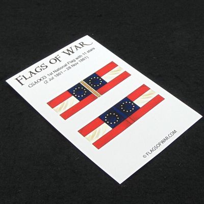 28mm, Flags of War, ACW: Confederate - 1st National Flag with 11 stars 28mm, Flags of War, ACW: Confederate - 1st National Flag with 11 stars