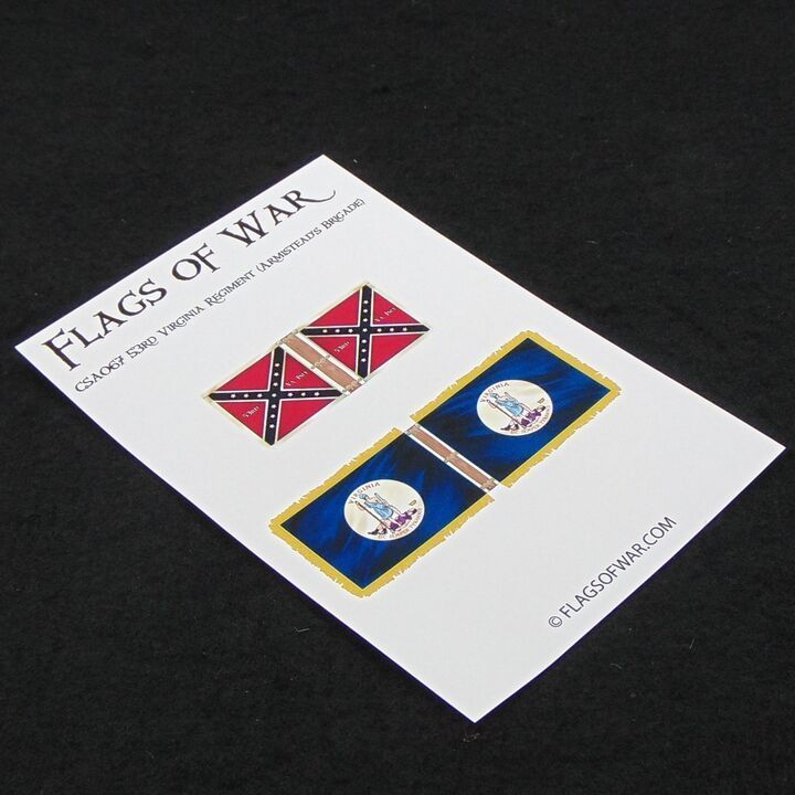 28mm, Flags of War, ACW: Confederate - 53rd Virginia Regiment (Armistead's Brigade)