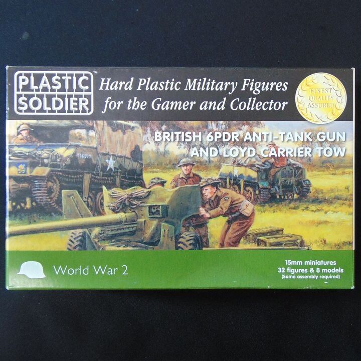 PSC, WW2 - British 6pdr Anti Tank Guns, Loyd Carriers & Crews