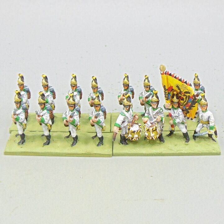 Grade D - Essex Miniatures - Napoleonic - Austrian 'German' Fusilier Unit in Helmets