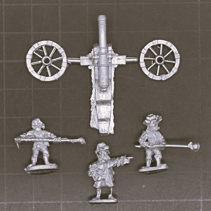 Museum Miniatures, Italian Wars: Light Field Gun & Crew Museum Miniatures, Italian Wars: Light Field Gun & Crew