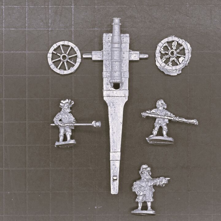 Museum Miniatures, Italian Wars: Heavy Field Gun & Crew Museum Miniatures, Italian Wars: Heavy Field Gun & Crew