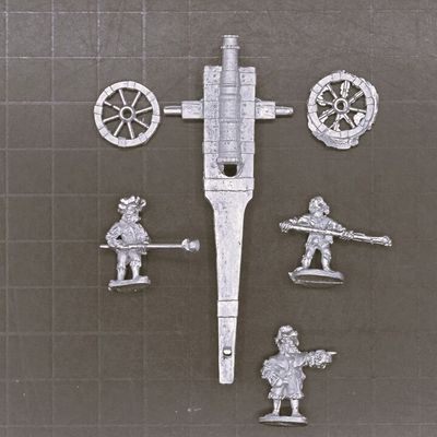 Museum Miniatures, Italian Wars: Heavy Field Gun & Crew Museum Miniatures, Italian Wars: Heavy Field Gun & Crew