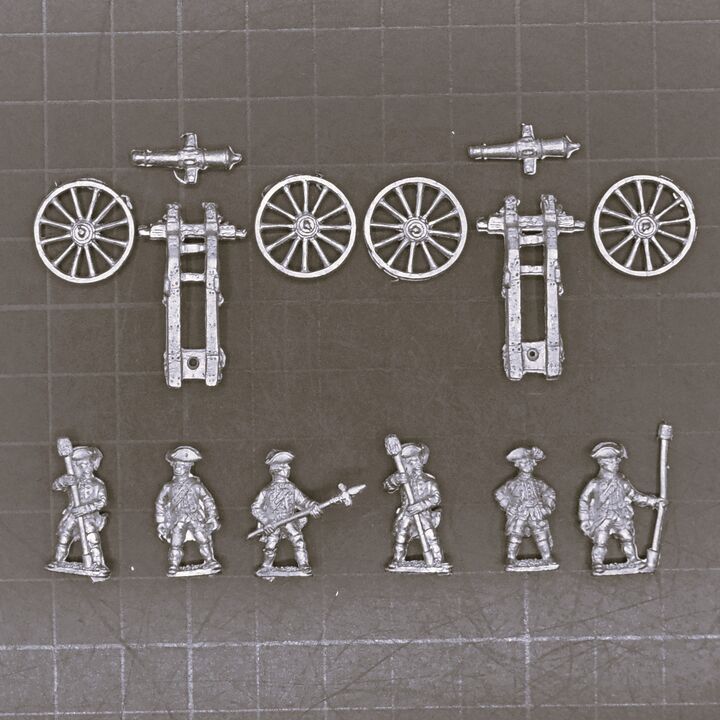 Essex Miniatures, SYW: Prussian 4lb Artillery Battery