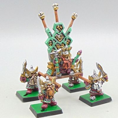 Grade B - Black Tree Design - Fantasy - Dwarf King on Litter