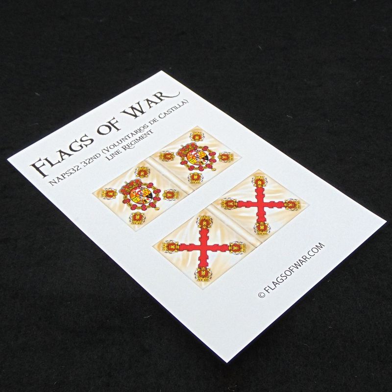 28mm, Flags of War, Napoleonic: Spanish 32nd (Voluntarios de Castilla) Line Regiment Regt