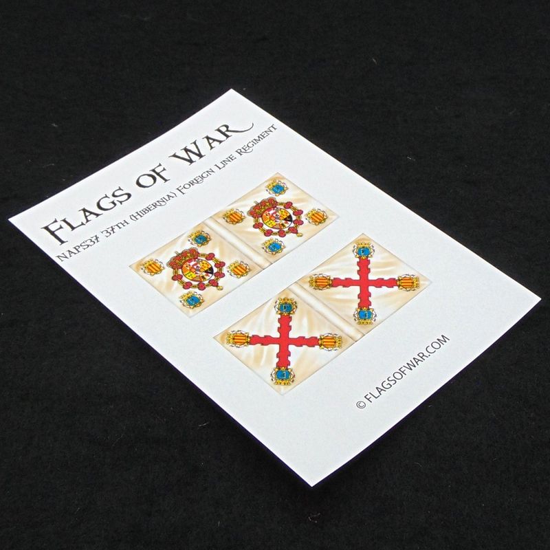 28mm, Flags of War, Napoleonic: Spanish 37th (Hibernia) Foreign Line Regiment Regt