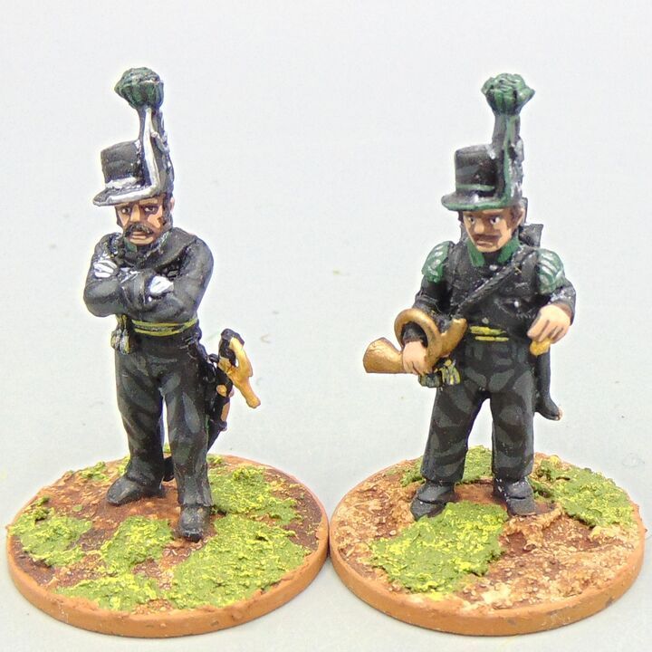 Grade C - Perry Miniatures - Napoleonic - Brunswick Light Infantry Avant Garde Officer & Musician Grade C - Perry Miniatures - Napoleonic - Brunswick Light Infantry Avant Garde Officer & Musician