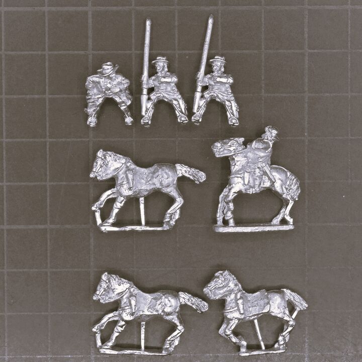 Peter Pig, ECW - Cavalry Command with Casualty