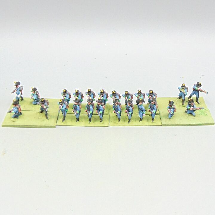 Grade D - Essex Miniatures - Napoleonic - Austrian Jagers Unit in Close & Open Order
