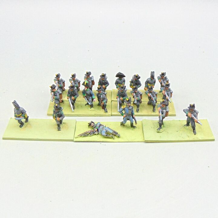 Grade D - Essex Miniatures /AB Figures - Napoleonic - Austrian Jagers Unit in Close & Open Order