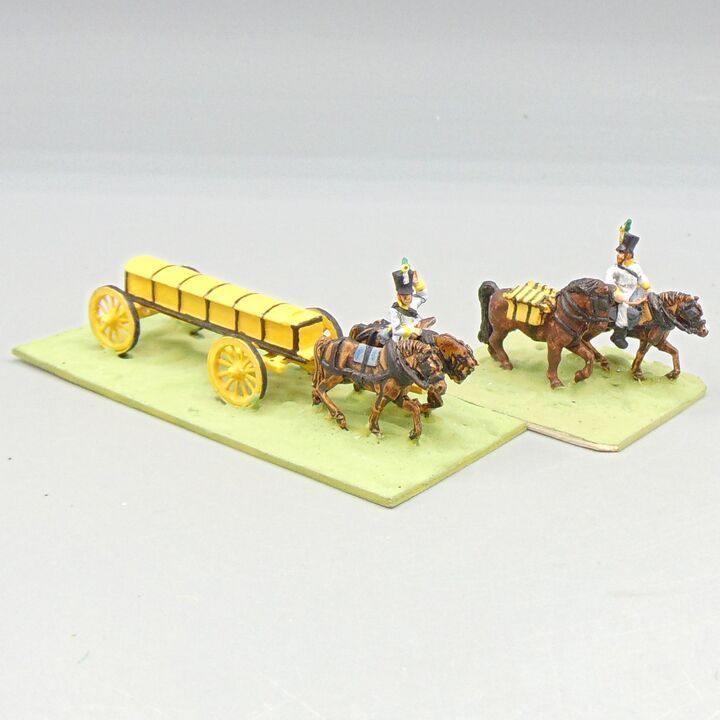Grade D - Old Glory 15's - Napoleonic - Austrian Ammunition Caisson & Pack Horse with Horse Team & Drivers Grade D - Old Glory 15's - Napoleonic - Austrian Ammunition Caisson & Pack Horse with Horse Team & Drivers