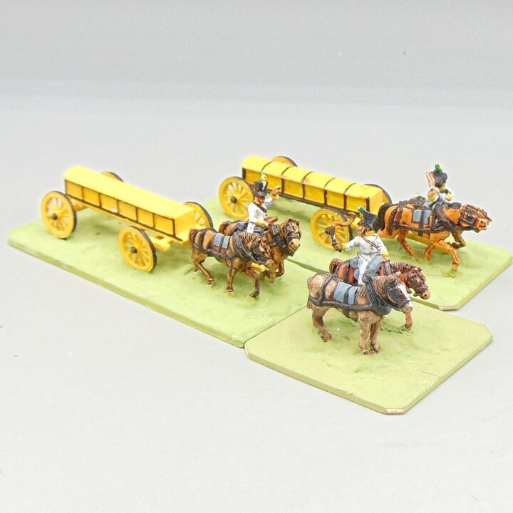 Grade D - Old Glory 15's - Napoleonic - Austrian Ammunition Caissons, Horse Teams & Drivers Grade D - Old Glory 15's - Napoleonic - Austrian Ammunition Caissons, Horse Teams & Drivers