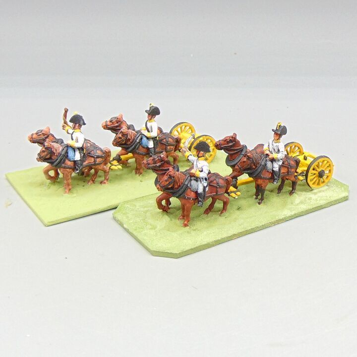 Grade D - Essex Miniatures - Napoleonic - Austrian Artillery Limbers, Horse Teams & Drivers