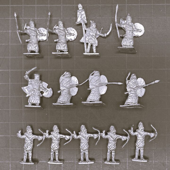 Garrison Figures, Achaemenian Persian: Various Infantry Garrison Figures, Achaemenian Persian: Various Infantry