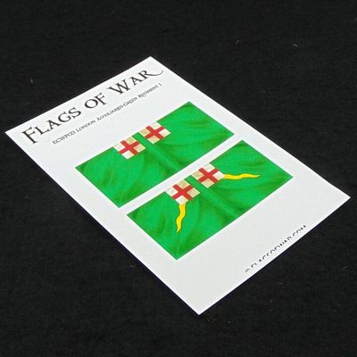28mm, Flags of War, ECW: Parliamentarian Flags of the London Auxiliaries - Green Regiment 28mm, Flags of War, ECW: Parliamentarian Flags of the London Auxiliaries - Green Regiment