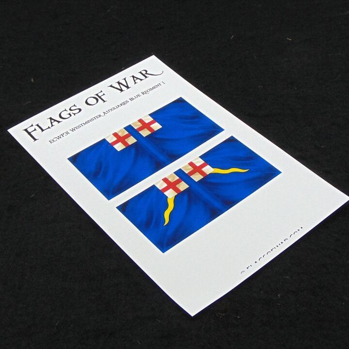 28mm, Flags of War, ECW: Parliamentarian Flags of the Westminster Auxiliaries - Blue Regiment